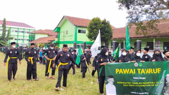 Pawai Taaruf dan Latgab Meriahkan Harlah Pagar Nusa dan Maruyung Cilongok