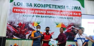 SMK Ma’arif NU 1 Ajibarang Juara 1 LKS TBSM Banyumas 2022