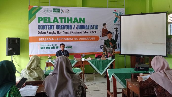 Pelatihan Konten Kreator Guru Madrasah Lakpesam dan MTs Maarif NU 1 Ajibarang