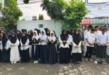 IPNU IPPNU Purwokerto Timur Gelar Apel Hari Santri Bersama SMP Ma’arif NU 1 Purwokerto