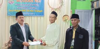 Kiai Nokhidin dan Kiai Khoeron Pimpin NU Ranting Pejogol 2025–2030