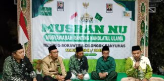 Aklamasi, Duet Kiai Ini Kembali Pimpinan NU Ranting Menceg Sokawera 2026-2031