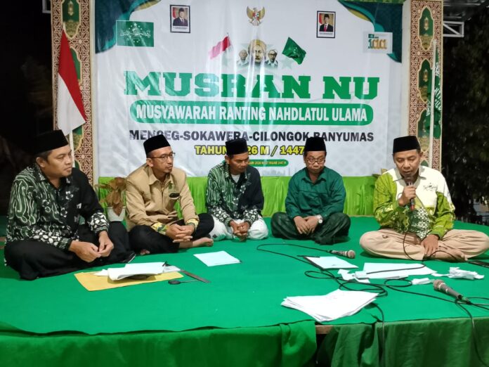 Aklamasi, Duet Kiai Ini Kembali Pimpinan NU Ranting Menceg Sokawera 2026-2031