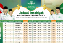 Jadwal Imsakiyah Ramadhan 1447 H/ 2026 M wilayah Cilacap