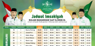Jadwal Imsakiyah Ramadhan 1447 H/ 2026 M wilayah Cilacap