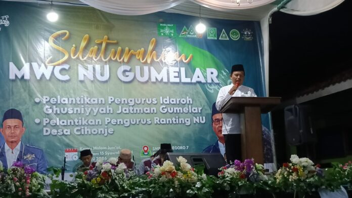 WhatsApp Image 2026-04-02 at 22.43.03 Halal Bihalal MWC NU Gumelar Jadi Momentum Pelantikan Pengurus Ranting dan Idaroh Ghusniyah JATMAN