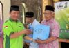 72 Warga Terima Bantuan Sembako dari UPZIS MWC NU Purwokerto Barat