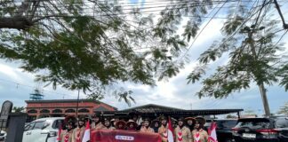 Tim Cheering Kwarran Cilongok Sambut Estafet Tunas Kelapa Kwarda Jawa Tengah