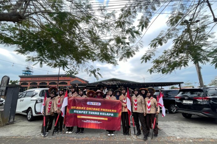 Tim Cheering Kwarran Cilongok Sambut Estafet Tunas Kelapa Kwarda Jawa Tengah